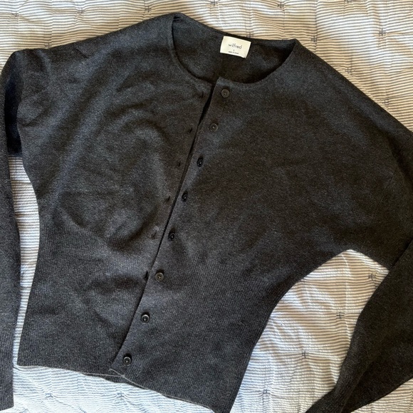 Aritzia Golightly Cardigan Dark Gray S - Picture 5 of 6